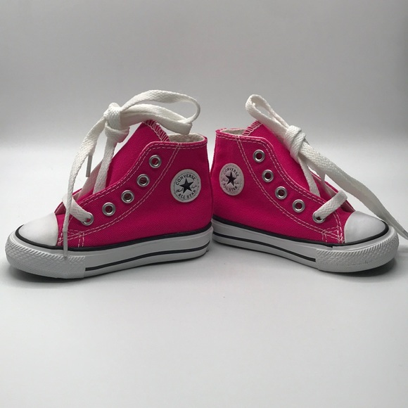 pink high top converse size 4